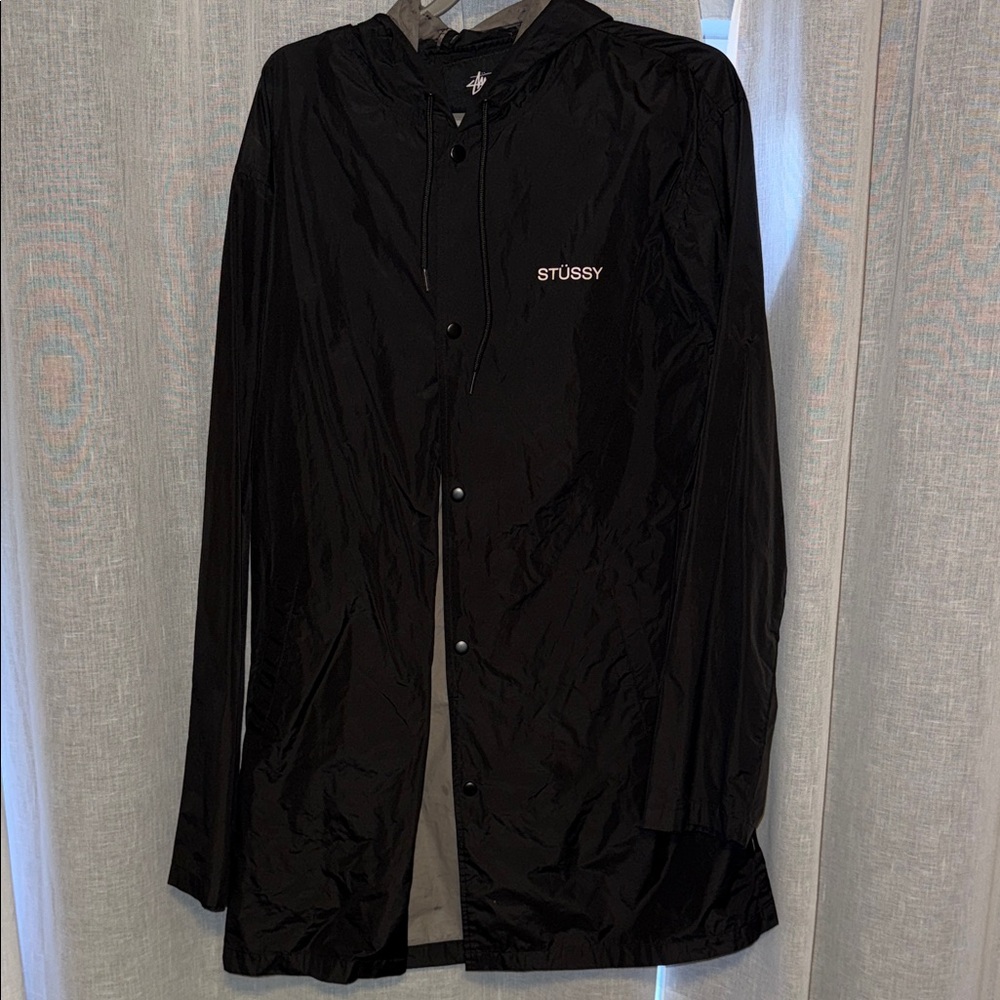 Stussy Black Windbreaker Jacket